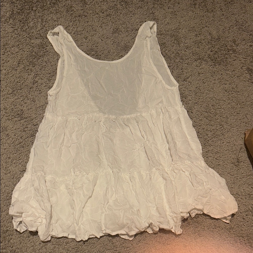 O'Neill White Ruffle Swim Coverup